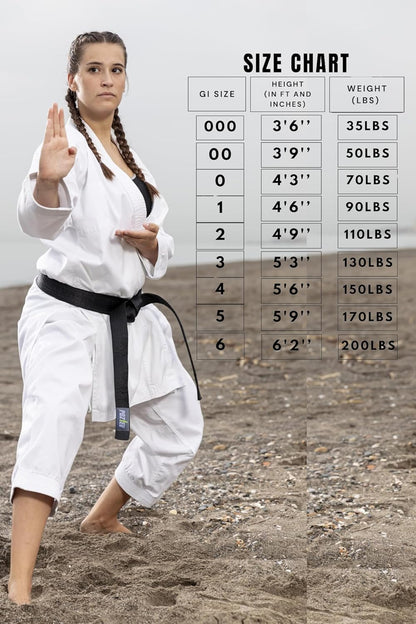 Karate Uniform for Kids & Adults Lightweight Student Gi Pants and Jackets for Martial Arts Uniform With Free Belt