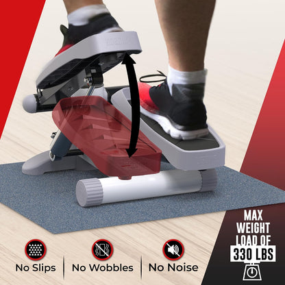 Nordic Lifting Mini Stepper Machine – Stair Climber w/Resistance Bands & LCD – Home Workout Stepper