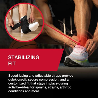 MUELLER Sports Medicine The One Ankle Brace Premium, Ankle Pain Relief Support for Men and Women, Ideal for Sprains, Strains, Arthritis, Black