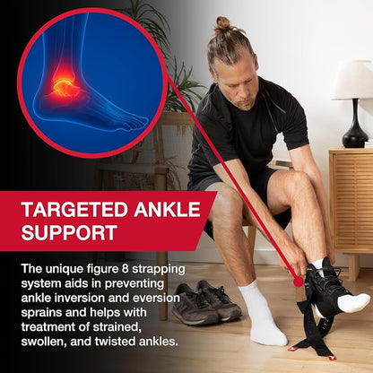 MUELLER Sports Medicine The One Ankle Brace Premium, Ankle Pain Relief Support for Men and Women, Ideal for Sprains, Strains, Arthritis, Black