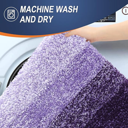 OLANLY Large Bathroom Rugs Mat 50x30, Extra Soft Absorbent Microfiber Bath Rugs, Rubber Backing, Quick Dry, Machine Washable Bath Mat for Bathroom Floor, Tub and Shower, Home Decor Accessories, Violet