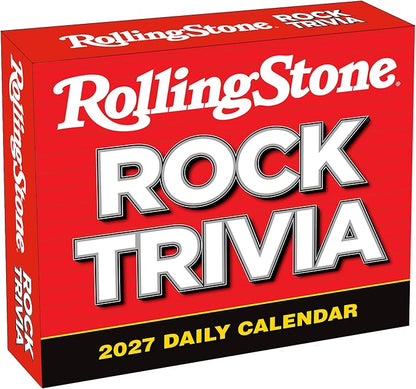 Rolling Stone Rock Trivia 2027 Daily Desk Calendar: Boxed Page-a-Day Music Quiz Calendar with Day-to-Day Rock History, Legends & Iconic Moments