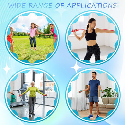 72 Pcs PVC Jump Ropes for Fitness 9.2 ft Adjustable Skipping Rope Versatile Unbreakable Speed Rope with Plastic Handles for Women Men Kids Endurance Training Cardio Exercise Workout