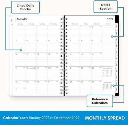 Blue Sky 2027 Weekly & Monthly Planner Calendar, 5"x8", Analeis