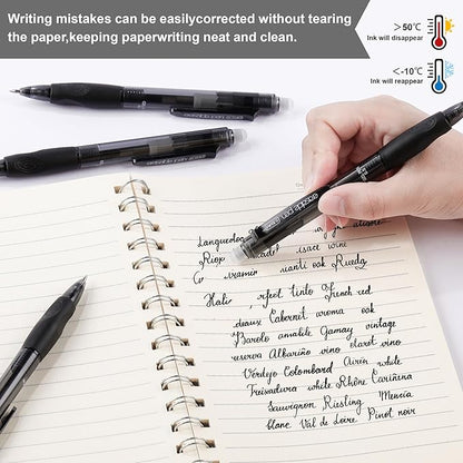 USUAL 54 Pack Retractable Erasable Gel Pens Clicker, Black Blue Red Ink for Planners,Fine Point(0.5mm),Make Mistakes Disappear, Premium Comfort Grip, Smooth Writing Pen Office Back-to-School Supplies