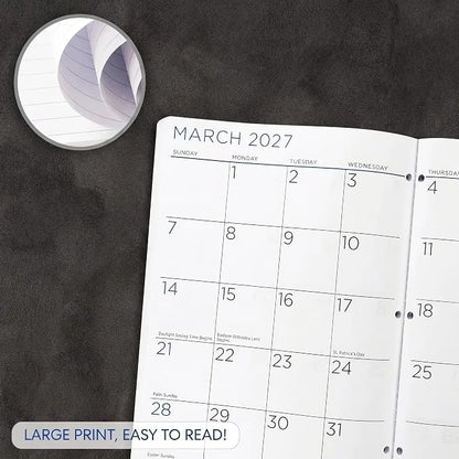 SEE IT BIGGER Home/Office 2-Year Medium Monthly Planner, April 2026 – March 2028, 11.5 x 8 Inches and SUHEYLA Twin Pen (Multi Color)