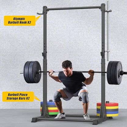Jusgym Pull Up Station, Strength Training Workout Pull Up Bar Free Standing for Home Gym, Adjustable Heavy Duty Pullup Bar Station Outdoor/Indoor, 600LBS Weight Capacity