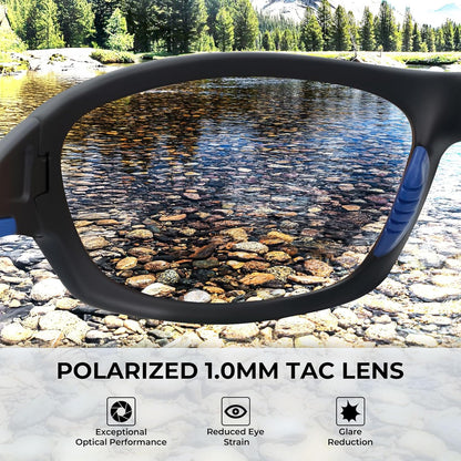 KastKing Hiwassee Polarized Sport Sunglasses for Men and Women, Wrap Sunglasses for Fishing Cycling and Running,UV Protection