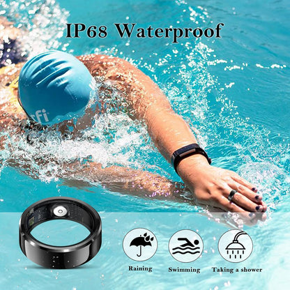 Smart Ring for Women Men-Wearable Fitness Tracker with Sleep Tracking Heart Rate Healthy Monitor Ring Activity Monitoring Steps Calories