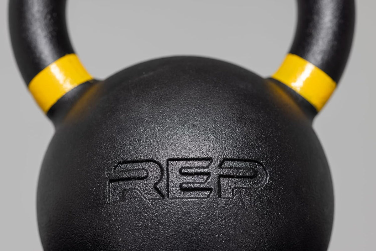 REP Fitness Single Kettlebells 5lb to 50lb Range, Cast Iron, Strength Training, Adjustable Weight, Power Workout Equipment, Home Gym, Free Weights, Dumbbell Alternative, Exercise, Men, Women