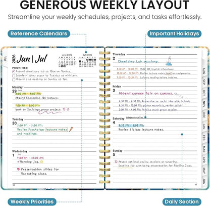 Planner 2026-2027, Monthly & Weekly Jul 2026-Jun 2027 Planner Calendar