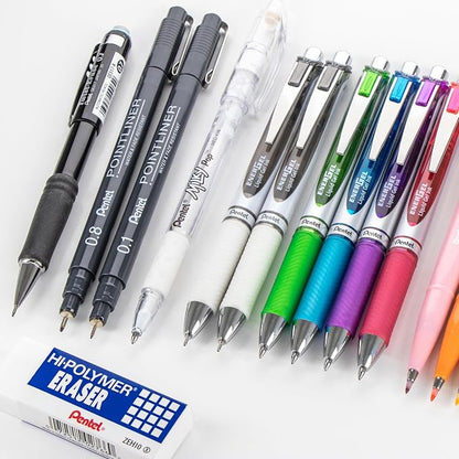 Pentel Carrie Walker Ultimate Journal Mix, Writing and Journaling Kit, Gel Pen/Mechanical Pencil/Marker Variety, 20 Pieces
