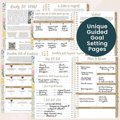 bloom daily planners 2026-2027 Academic Year Pocket Planner (July 2026 - July 2027) 13 Months - SMALL 4” x 6” Weekly Monthly Agenda Organizer & Calendar Book - Garden Party, Beige