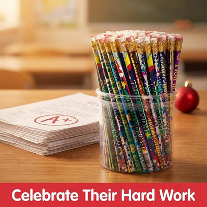 Anderson's Honor Roll Pencil Tub, Fun & Colorful Pencils, Perfect for School Supplies, Classroom Rewards, Creative Writing, Party Favors, and Motivational Gifts, Set of 144