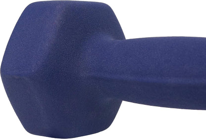Sunny Health & Fitness Neoprene Coated Hex Shaped Dumbbell Non-Slip Fitness Weights for Home Gym Exercise, Full Body Workout Strength Building, Weight Loss, Sold in Pairs - Sizes - 2LB, 5LB, 8LB, 10LB