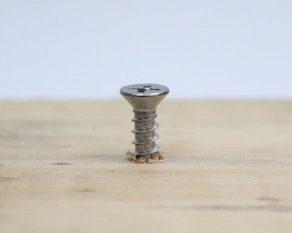 Bolt Dropper No. 6 x 3/4" Stainless Steel Flat Head Phillips Wood Screw, (100 pc), 18-8 (304) Stainless Steel Sheet Metal Screws- Type A Point, Plain Finish