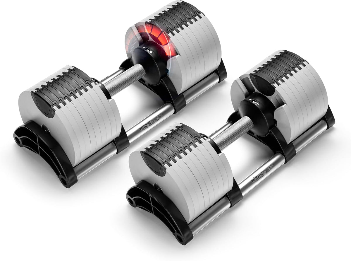 NUOBELL Adjustable Dumbbells 5-80 lbs: Replace 16 Sets, Ideal for Home Gym Weight Bench & Press