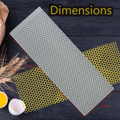 A whole Honeycomb Mold,Tuile Mold-Silicone Honeycomb Baking Molds,Honey comb Silicone Fondant 3D Beehive Molded Candy,Chocolate Molds Set Sugar Bees for Cake Decorating