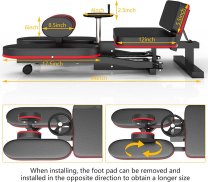 Rigel Leg Stretcher, 220LBS Leg Stretch Machine, Heavy Duty Steel Frame Equipment Splits Machine, Leg Stretching Training Machine for Home Gym Split Machine Training Fitness