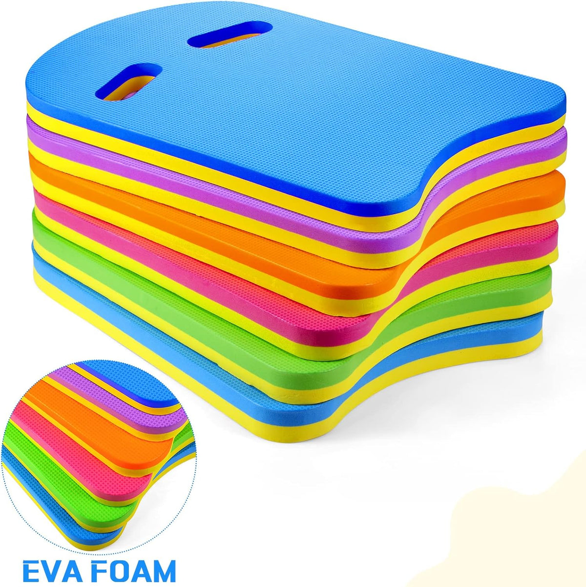 Kickboard Swimming Training Kick Board U Design Summer Aid Float Equipment EVA Foam with Integrated Hole Handle for Water Pool Accessories