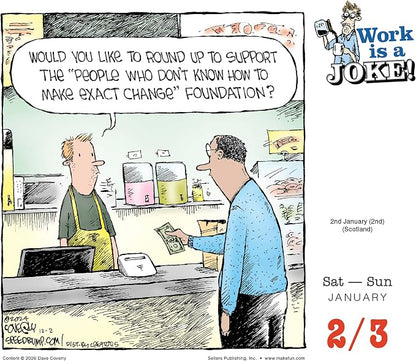 Work is a Joke 2027 Daily Desk Calendar: Boxed Page-a-Day Humor Calendar by Dave Coverly with Day-to-Day Workplace Jokes, Cartoons & Sarcastic Office Laughs