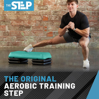 Freestyle STEP Exercise Step Platform, Circuit Size Stepper for Exercise at Home with 2 Risers