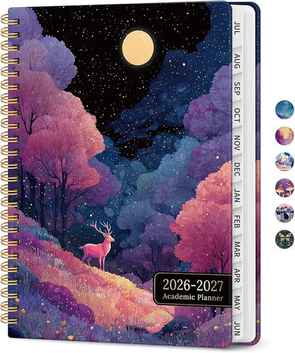 Academic Planner 2026-2027, Jul 2026-Jun 2027 Monthly & Weekly Planner