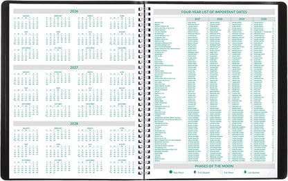 Brownline® 2027 EcoLogix® Monthly Planner, 14 Months, December 2026 to January 2028, Twin-Wire Binding, 11" x 8.5", Black (CB435W.BLK)