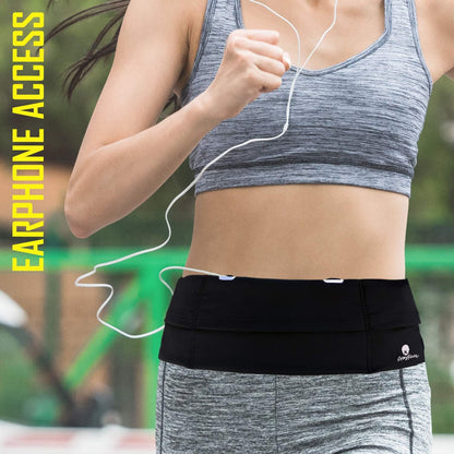 Universal One Size Waist Pack, Black, Water Resistant, Secure Pockets, Comfortable Design