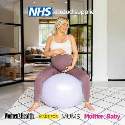BABYGO® Birthing Ball for Pregnancy & Labor + Our Award Winning Book - Exercise, Birth & Recovery Plan, 5X Stronger Than a Yoga Ball with Eco Friendly Material