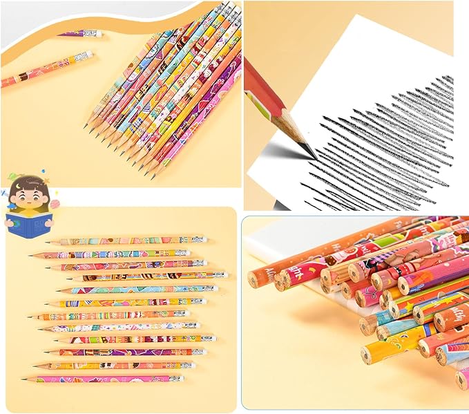 192pcs Birthday Pencils with Eraser Wood Pencils Bulk for Birthday Gift Office Supply (birthday, 192)