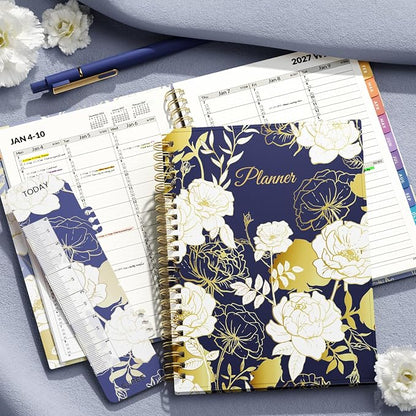 SUNEE 2027 Appointment Book, Quarter-Hourly, Weekly Monthly Planner, 6" x 8.3",Vintage