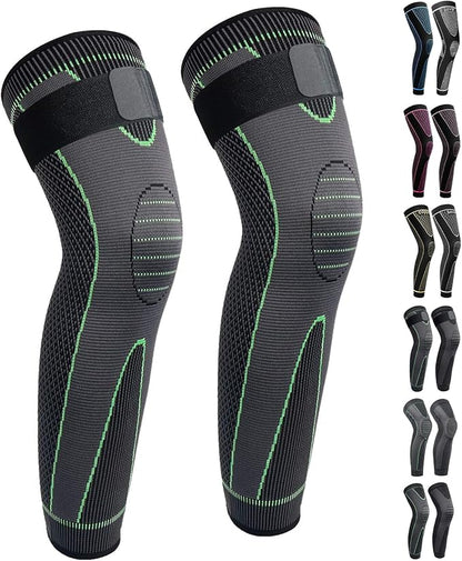SKDK Full Leg Sleeves Long Compression Leg Sleeve Knee Sleeves Protect Leg, for Man Women Basketball, Arthritis Cycling Sport