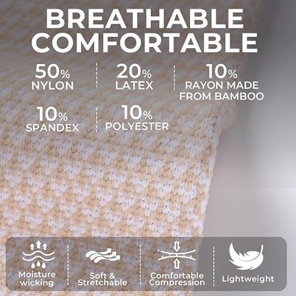 NeoTech Care Elbow Support Brace - Breathable - Men, Women, Right or Left (Beige Color, Size XS, 1 Pair)