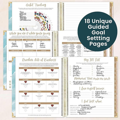 bloom daily planners 2026-2027 Hardcover Academic Year Goal & Vision Planner (July 2026 - July 2027) - 13 Months - Monthly & Weekly Calendar Agenda Organizer - 7.5" x 9" - Coastal Calm