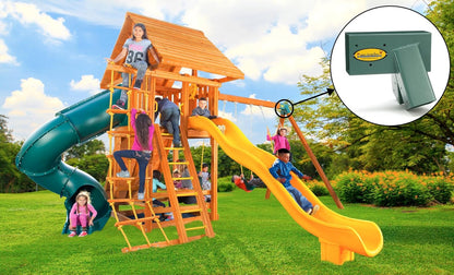Eastern Jungle Gym Easy 1-2-3 A-Frame Swing Set Bracket Heavy Duty for EZ, Simple Install - DIY Swing Set Parts Green