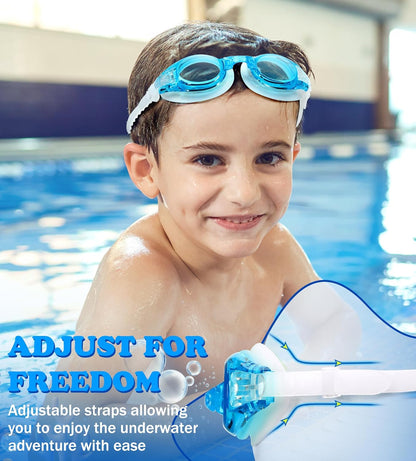 Aegend 2 Pack Kids Goggles, Swimming Goggles for Kids Age 4-16 Boys and Girls Youth, Anti-Fog Waterproof Anti-UV Pool Goggles