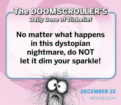 The Doomscroller's 2027 Daily Desk Calendar: Boxed Page-a-Day Calendar for Home and Office Organization with Full-Color Tear-Off Pages & Cardboard Easel