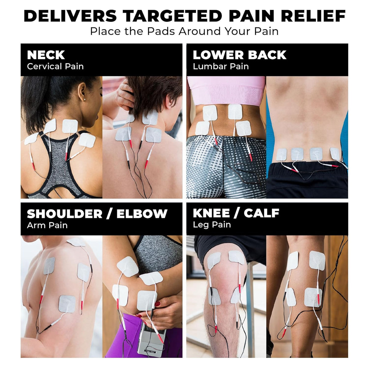 TENS 7000 Rechargeable Tens Unit Muscle Stimulator, EMS Muscle Stimulator, Back Pain Relief, 4 Electrodes/Unit Pads, Period Pain Simulator, Muscle Recovery & Growth, Stim Machine, Electrotherapy