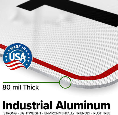 Custom Sign, Custom Sign for Business, Indoor/Outdoor use. 18x24 Inches, 3M EGP Reflective, Rust Free .080 Aluminum, Fade Resistant, Made in USA by My Sign Center (Header)