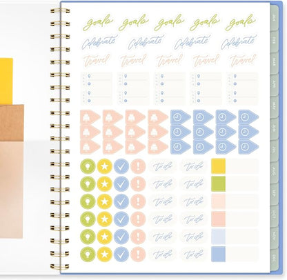 Mead Cambridge 2027 Planner, Weekly & Monthly, 8.5" x 11", Leah Bisch, Floral Rain (LB56-905-27)