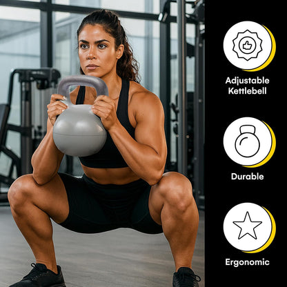 Kettlebell Kings Powder Coated Kettlebell Weights - 9-97 lb Strength Training Kettlebells for Men and Women - Hand Weights Workout Gym Equipment - Weights Set for Home Gym- New