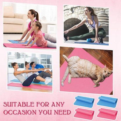 10 Pack Yoga Mats Bulk, 68'' x 24'' x 4mm Thick Yoga Mats for Kids and Adult Gym Mats Bundle Latex Free Exercise Mats with Non Slip Texture for Outdoor Yoga, Pilates or Workout