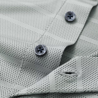 M MAELREG Golf Shirts for Men Short Sleeve Dry Fit Casual Striped Performance Moisture Wicking Collared Mens Polo Shirts
