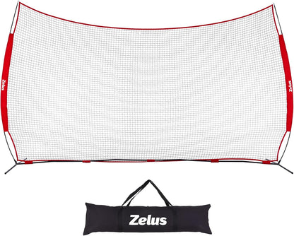 12x9ft / 16x10ft Barricade Backstop Net, Ball Sports Barrier, Practice Net for Baseball, Softball, Lacrosse, Soccer, Basketball and More