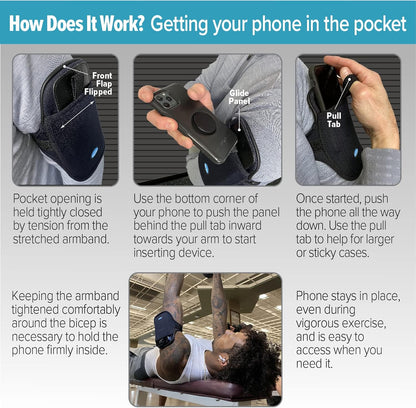 Tune Belt AB93 Cell Phone Armband Case Water Resistant Running Holder for iPhone Pro Max Plus (15/14/13/12/11/X/XS/XR/8) Galaxy S Ultra Plus Edge Note (23/22/21/20) Adjustable Strap & Key Pocket