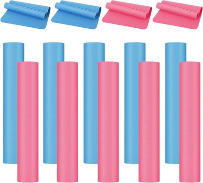 10 Pack Yoga Mats Bulk, 68'' x 24'' x 4mm Thick Yoga Mats for Kids and Adult Gym Mats Bundle Latex Free Exercise Mats with Non Slip Texture for Outdoor Yoga, Pilates or Workout