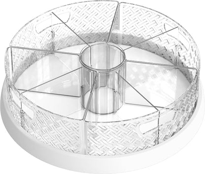 Simple Houseware 12-Inch Lazy Susan Turntable with Removable Bins and Dividers