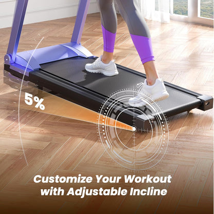 Treadmills for Home, 4-in-1 Foldable Treadmill with Incline, 300 LBS Capacity Running Treadmills for Home Small Spaces with Handles, 3.0 HP Folding Treadmill with Smart APP