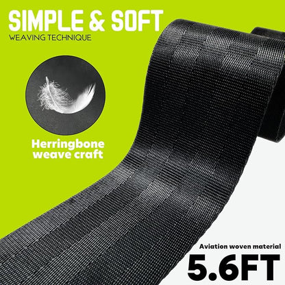Nordic Hamstring Curl Strap, 6.5FT / 5.6FT Gym Seatbelt and Exercise Straps for Hamstring Stretch Strap & Mobilization Belt,Home Gym Women Men, Lifting Seatbelt Gym
